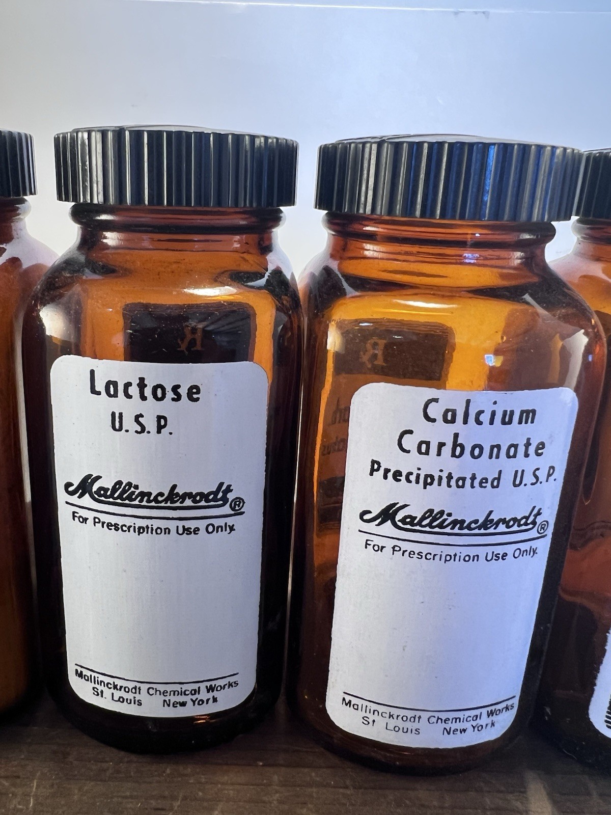 Vintage Apothecary Alchemy Glass Bottles Lot of 14 Pharmacy Chemist Lab Decor