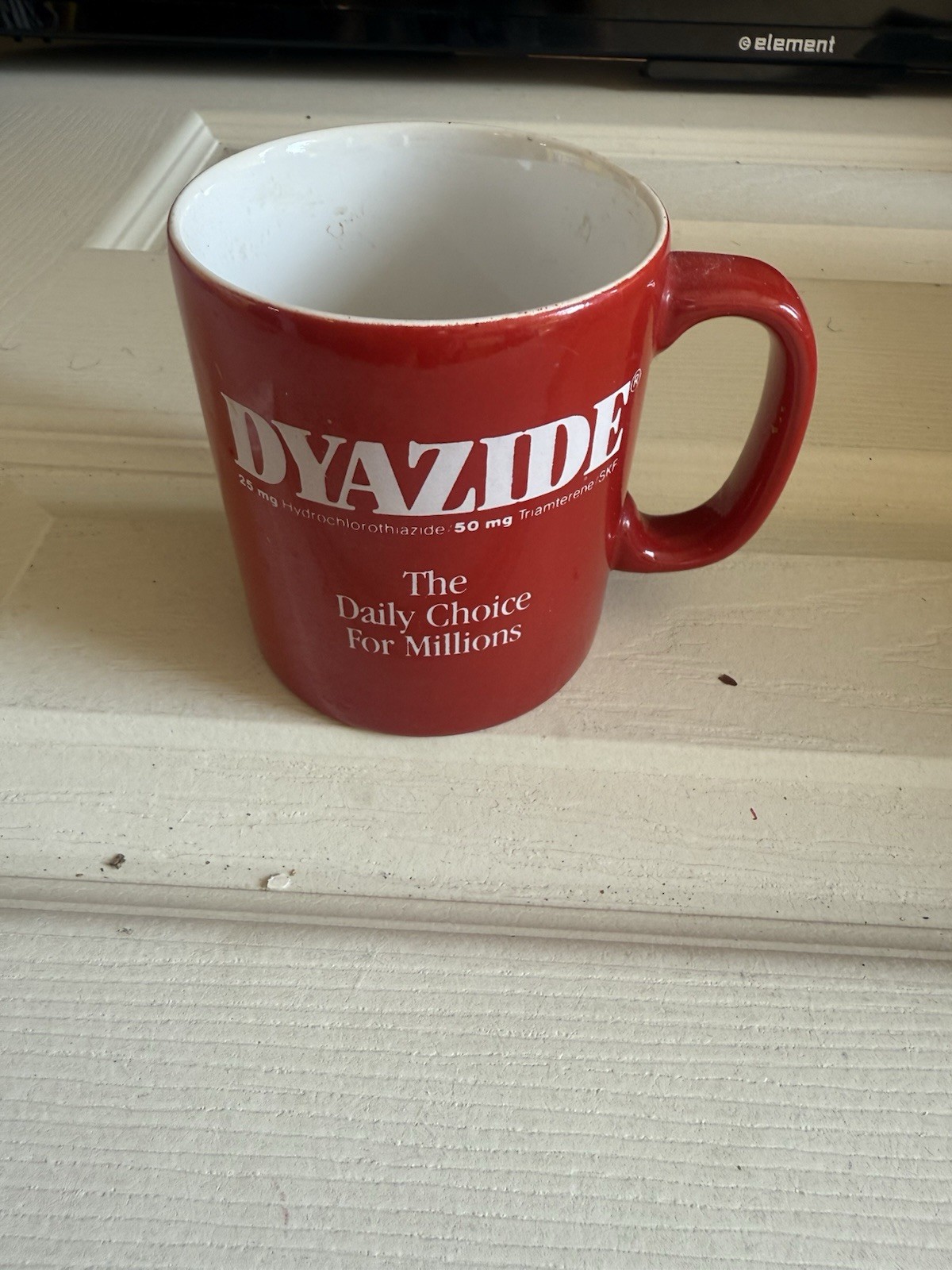 DYAZIDE Pharmaceutical Drug Rep Promotional Mug Coffee Cup-Red-RARE! – England