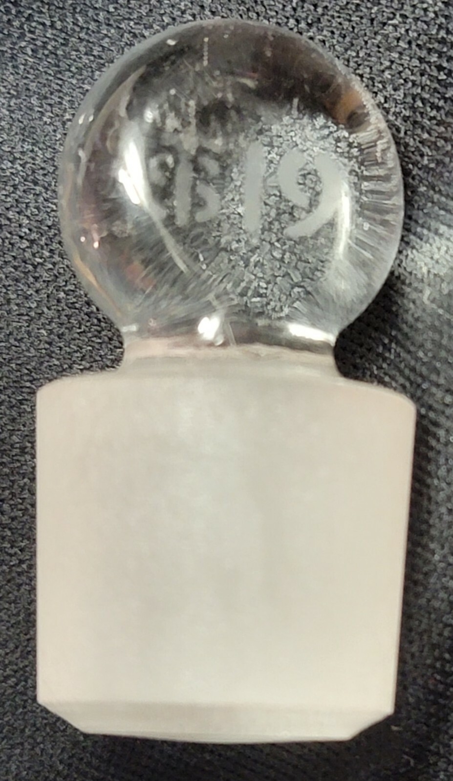 Hydrocloric (Misspelled) Acid Dilute Apothecary Glass & Stopper Vtg Retro KIMAX