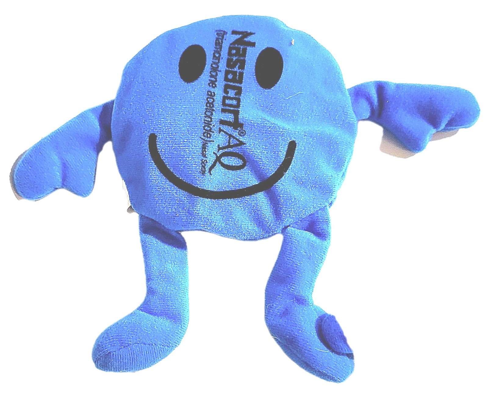 Rare 3 BLUE BEAN BAGS Pharmaceutical Advertising for “NASACORT NASAL SPRAY”