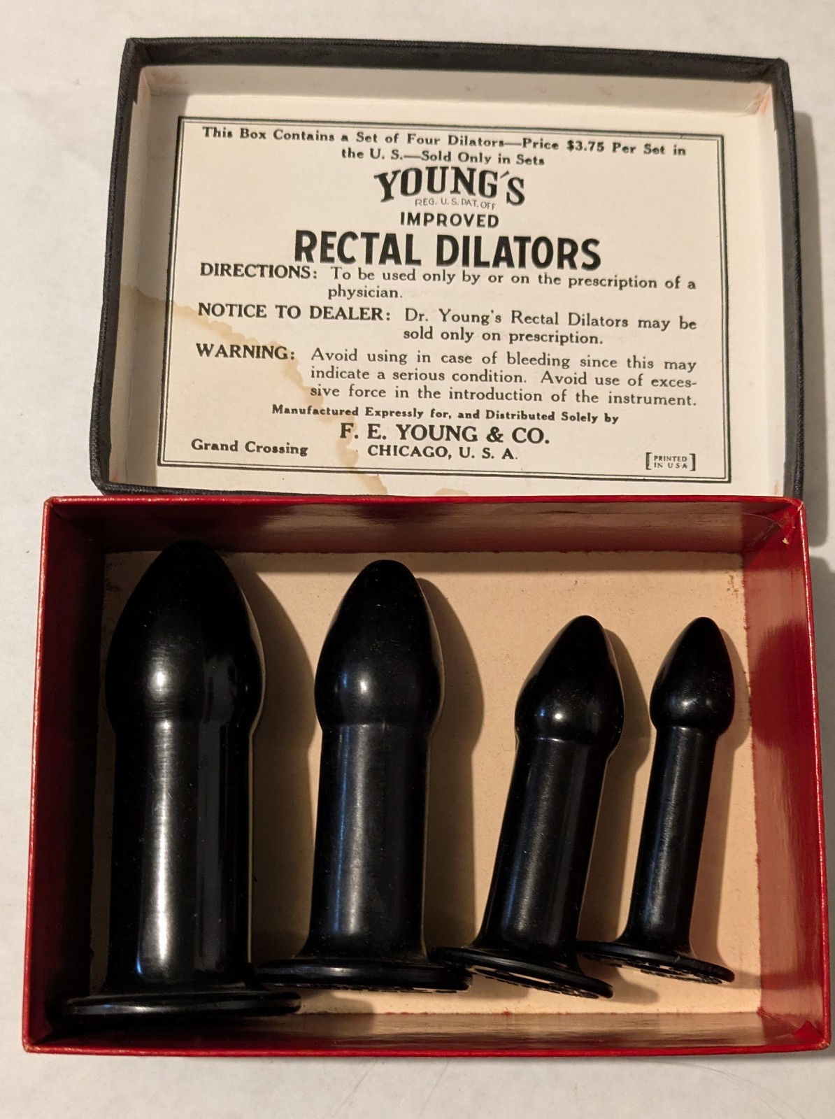 Dr. Young’s Rectal Dilators VINTAGE ANTIQUE Medical Oddities Full Set