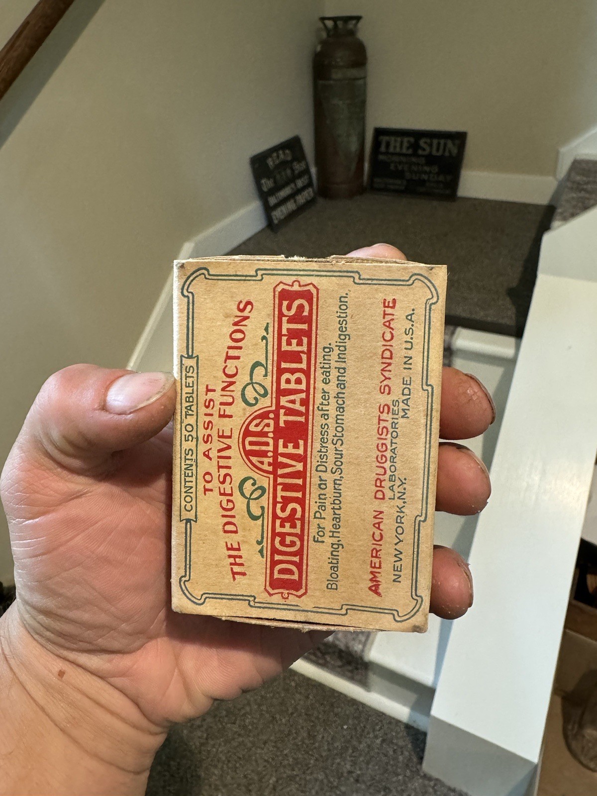 ADS Digestive Tablets American Druggists Syndicate New York NY Full Medicine Box
