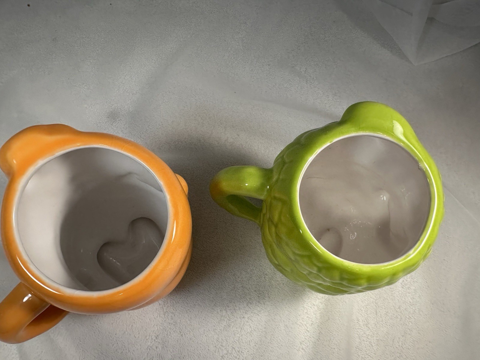Actors Pharmaceutical Promo Triglyceride & Stomach Ceramic Mugs Green/orange