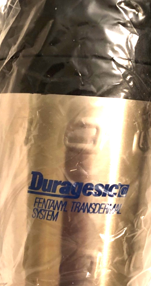Vtg Duragesic Fentanyl Travel Mug Pharmaceutical Sales Merchandise NIB Rare HTF