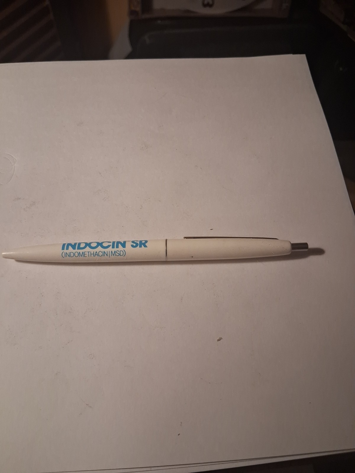 INDOCIN SR Pharma Drug Rep Advertisement Ballpoint Pen Ink Does Not Work