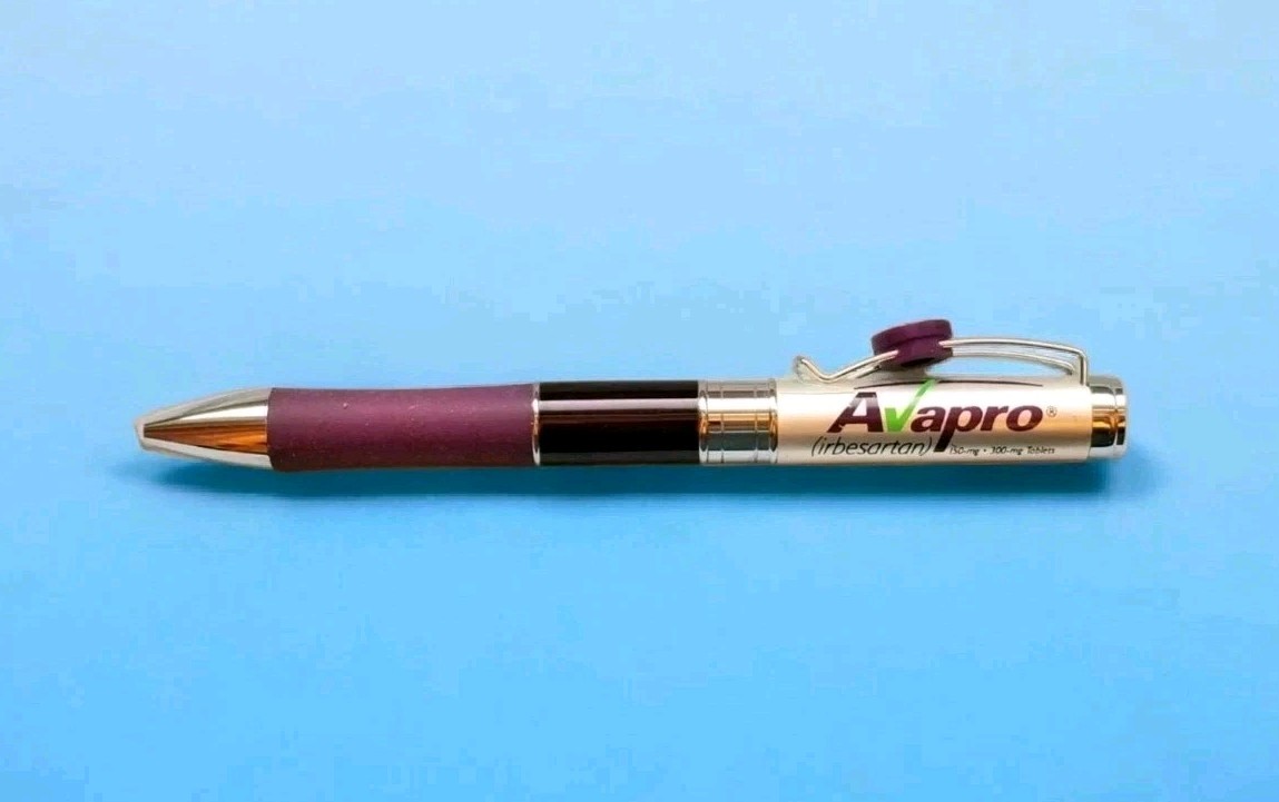 Avapro METAL Ink Pen Pharma Drug Rep Pharmaceutical Collectible Promo Swag NEW