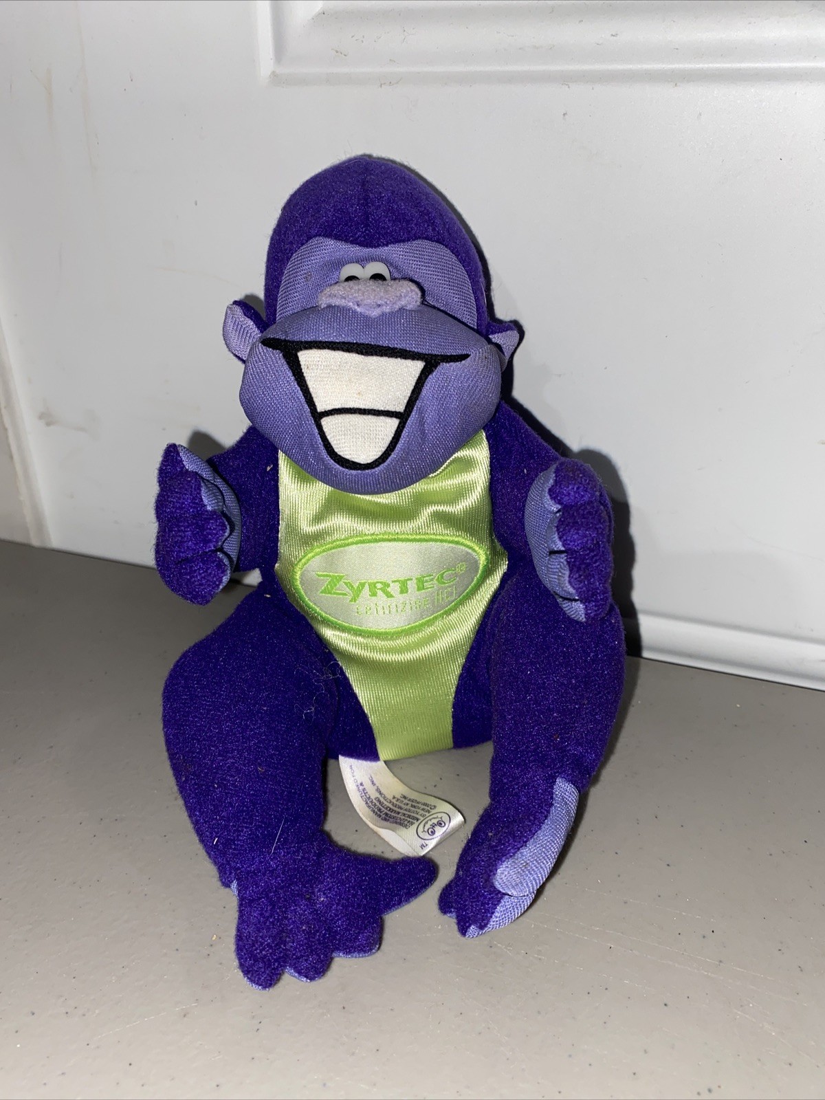 Zyrtec/Pfizer Purple/Green Gorilla Toy Pharma Drug Rep Promo Ad Marketing Vtg