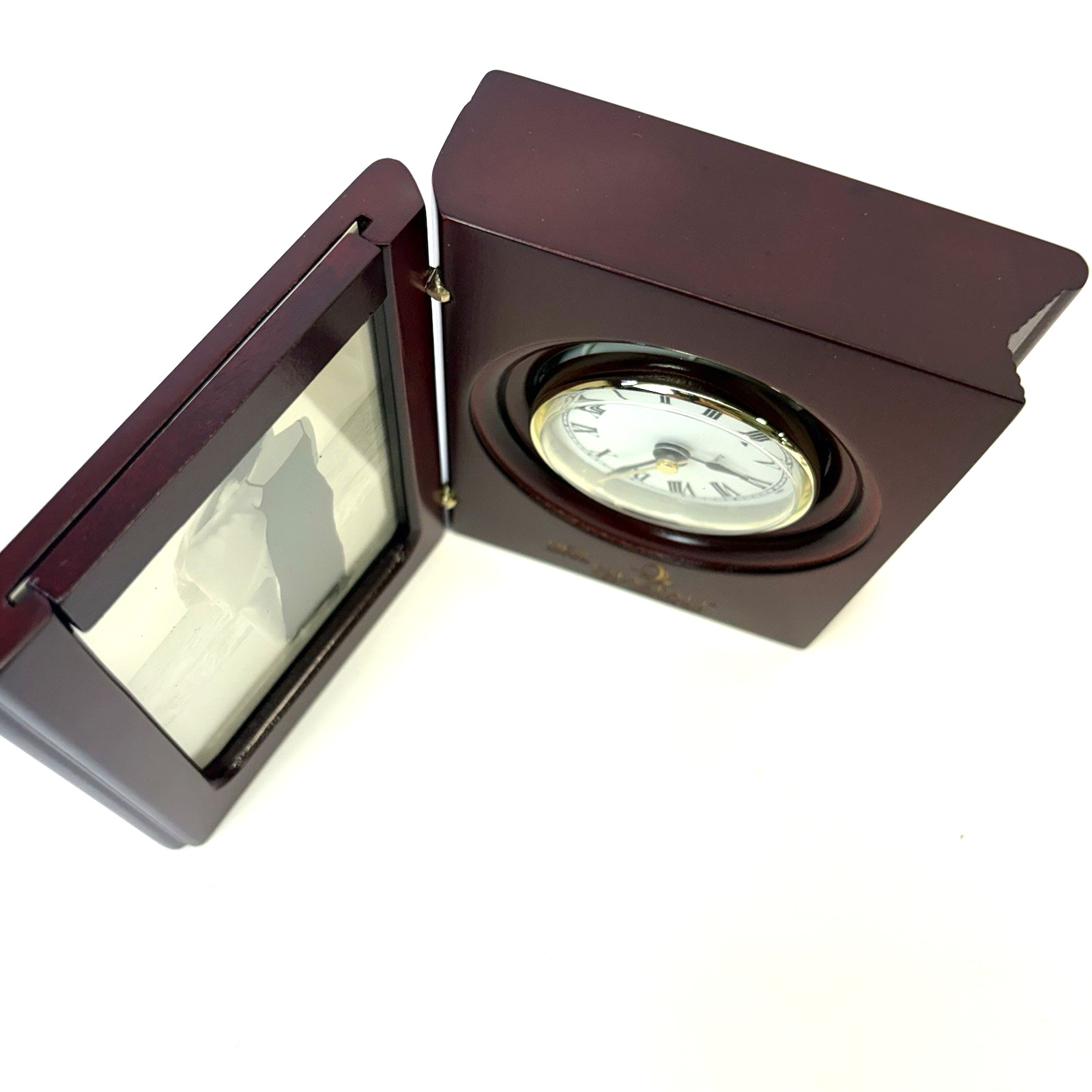 NEW Niaspan Niacin Pharmaceutical Cherry Wood Picture Frame Clock Premium Pharma