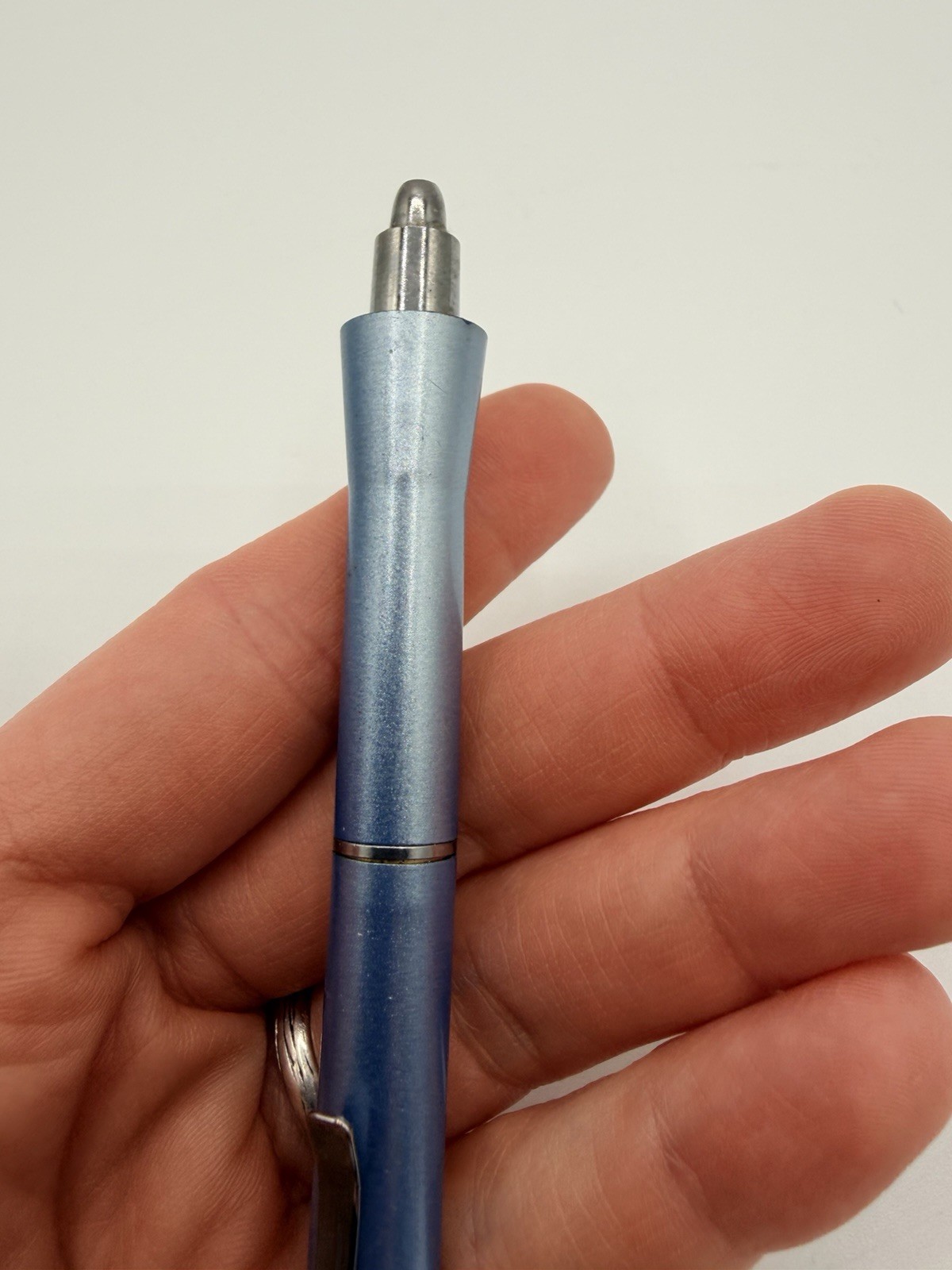Viagra Metal Twist Pen Drug Rep Black Ink Collectible Works Frosted Blue