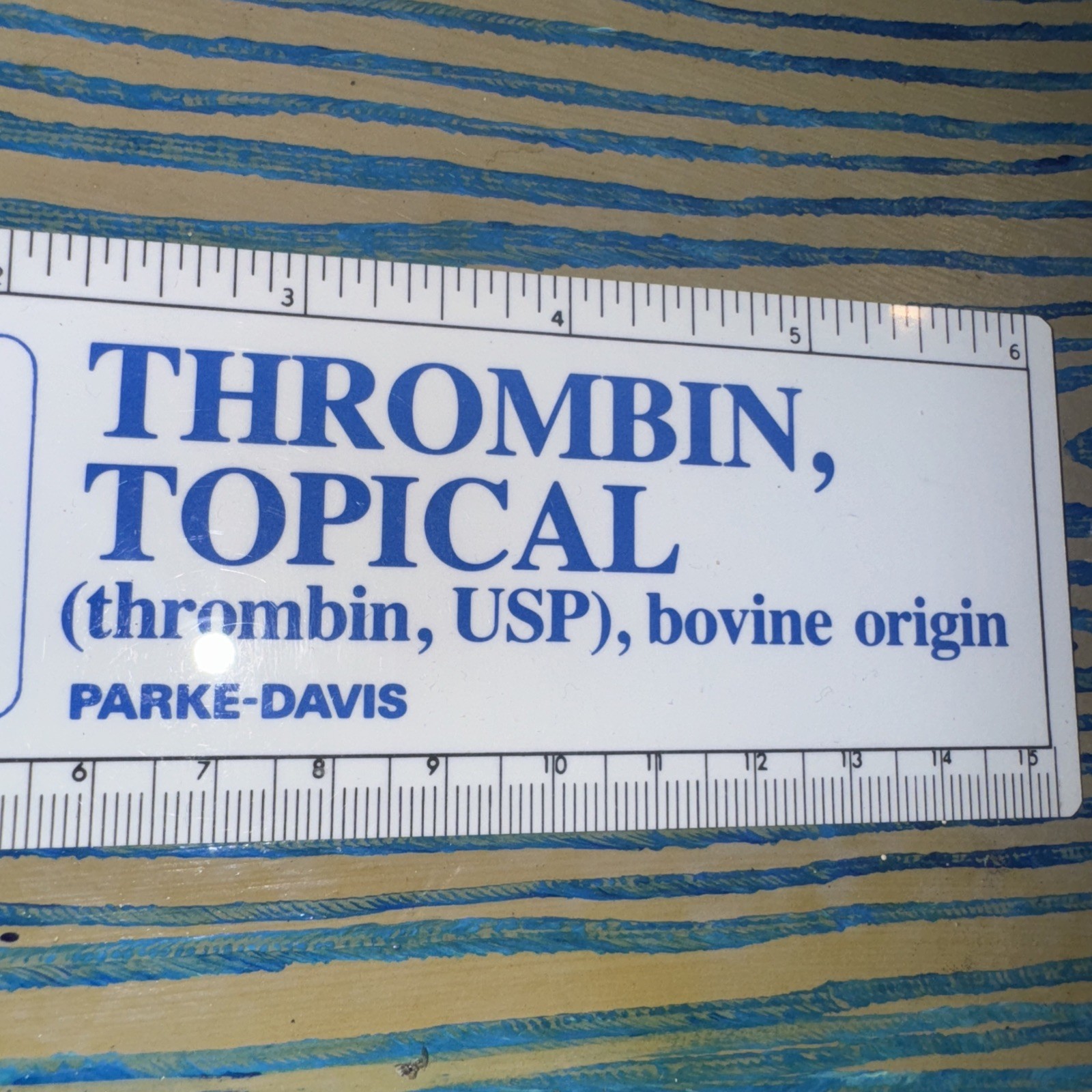 Thrombin Ruler Drug Rep Swag Parke-Davis Pharmaceuticals Vtg Pharma ad