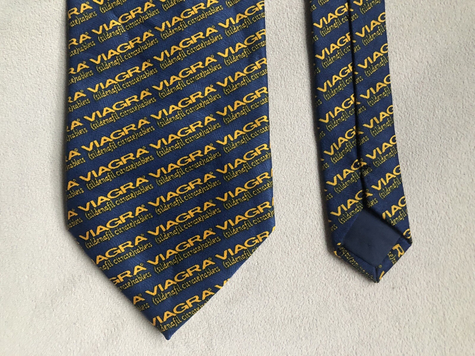 Pharmaceutical Drug Rep Viagra Silk Neck Tie