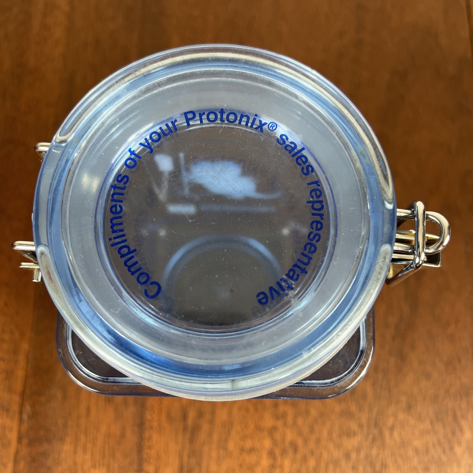 VTG Pharmaceutical PROTONIX IV Plastic Container Drug Rep Cat Promo Canister