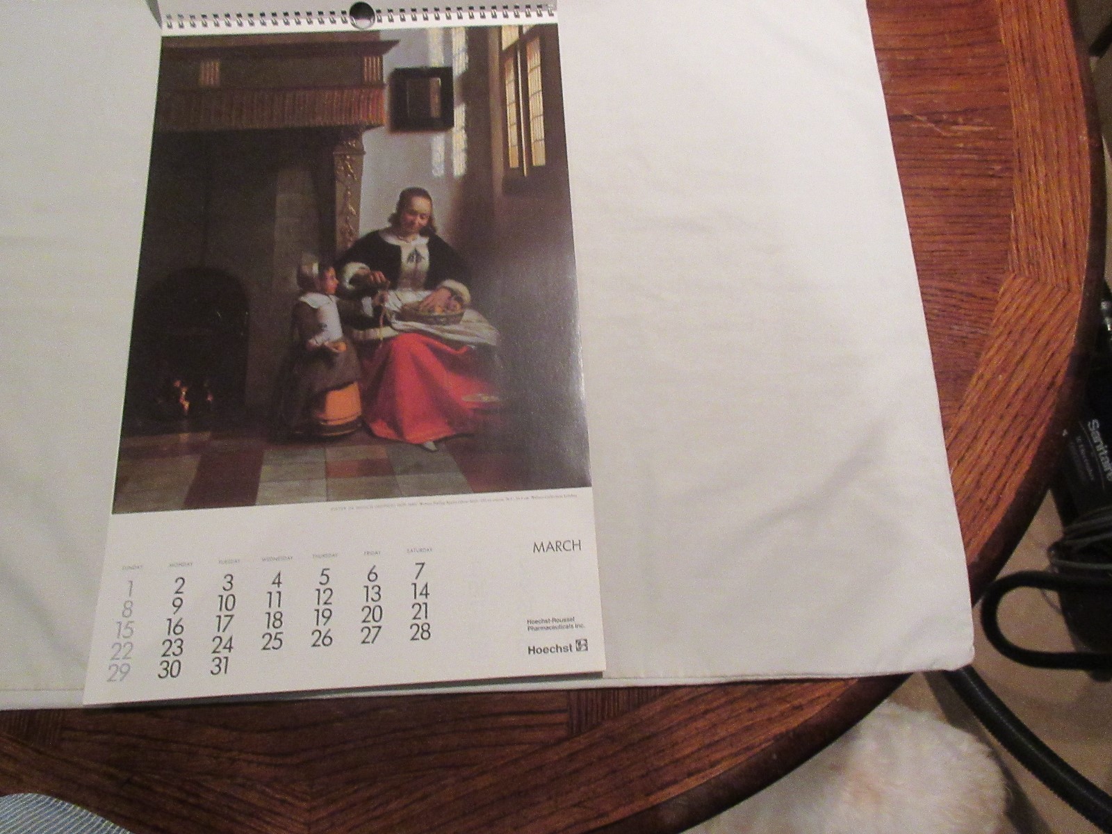 Rx , Pharmacy , Calendar , Hoechst-Roussel Pharmaceuticals Inc.,1992 , Vintage