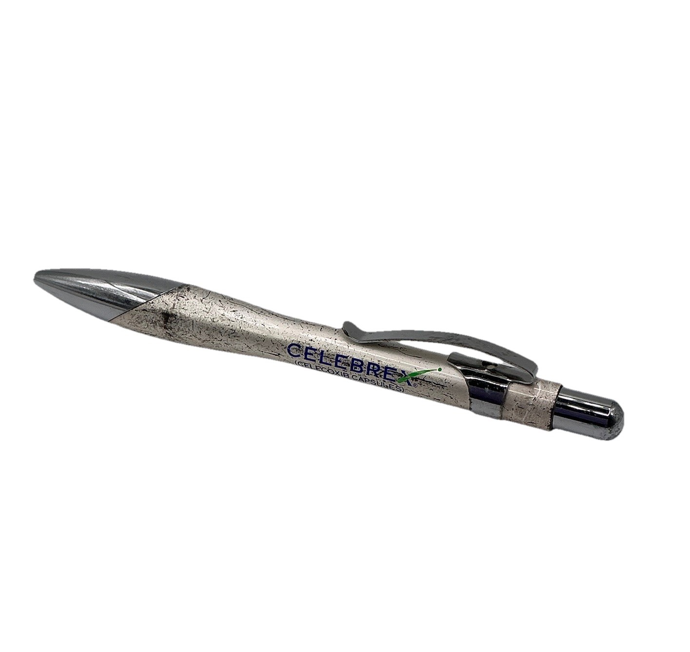 Celebrex Bextra Pharmaceutical Drug Rep Click Pen Heavy Metal Works Scratched