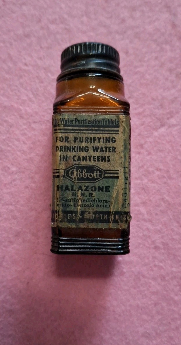 VTG Abbott Laboratories BOTTLE/ WATER PURIFICATION TABLETS FULL.