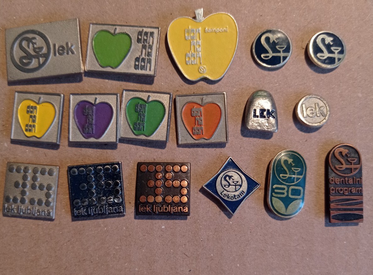 SANDOZ Pharmaceutical LEK pin badge LSD Albert Hofmann rare