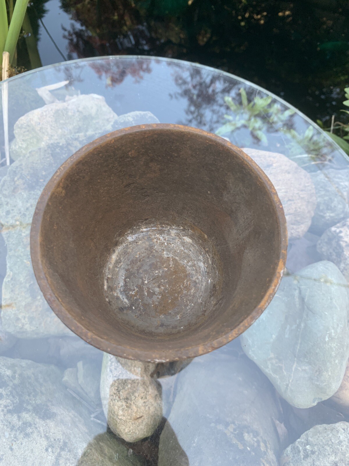 Rare Antique Primitive 19th Century Apothecary Cast Iron Mortar and Pestle Rx