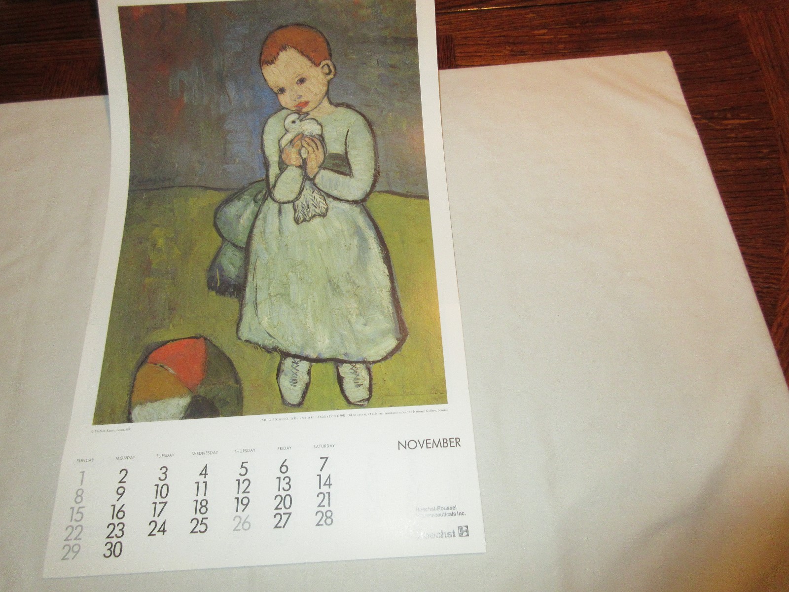 Rx , Pharmacy , Calendar , Hoechst-Roussel Pharmaceuticals Inc.,1992 , Vintage