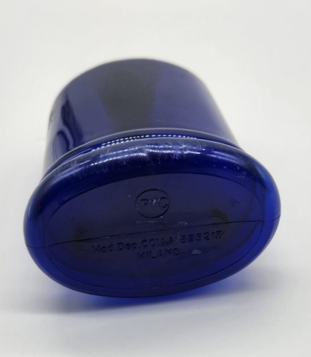 Pharmacy Container Cobalt Blue Plastic from Milano Italy