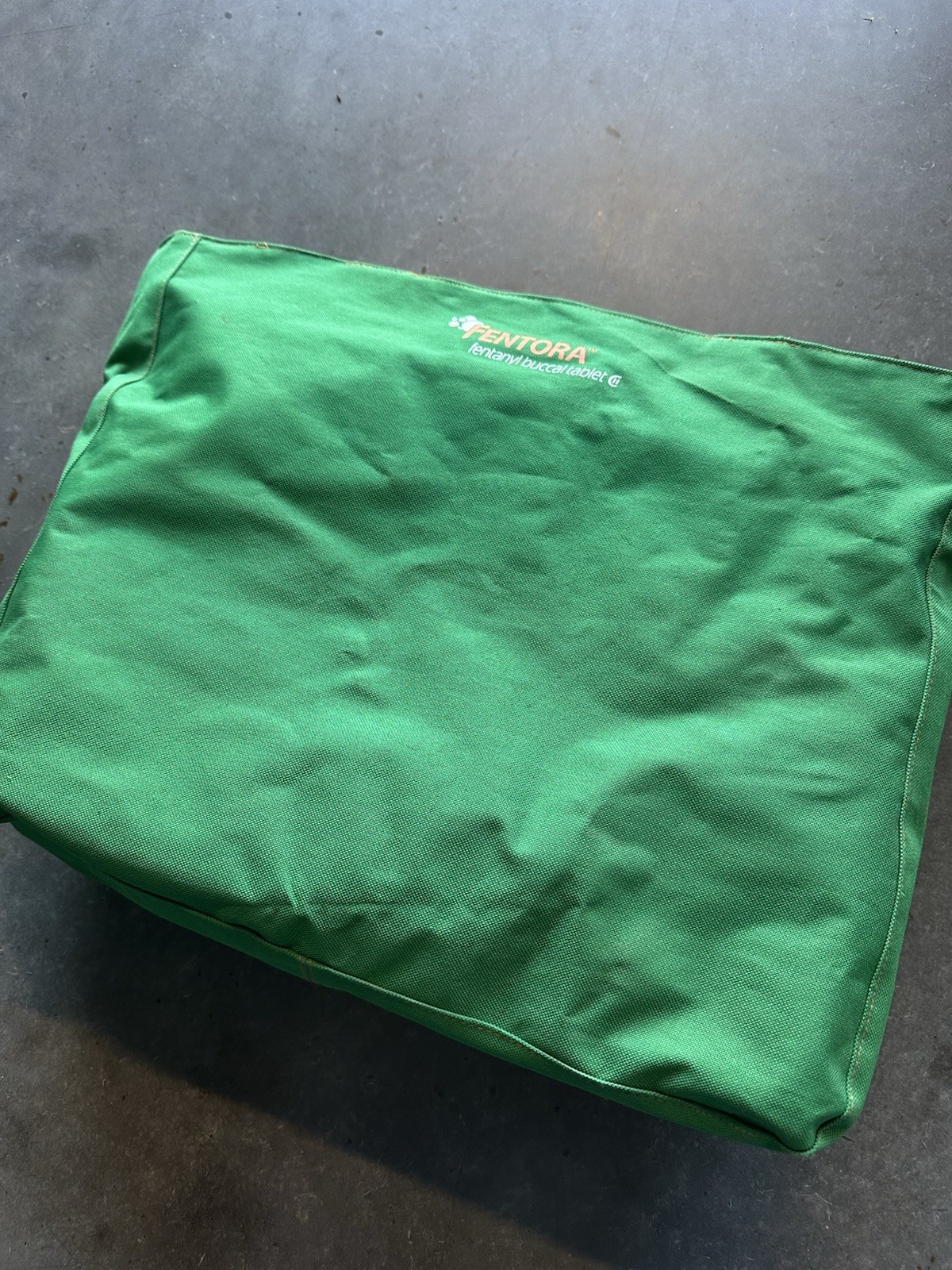 Vintage Rare FENTORA Drug Rep Pharma Merch Zippered Tote Bag Front Flap Fentanyl