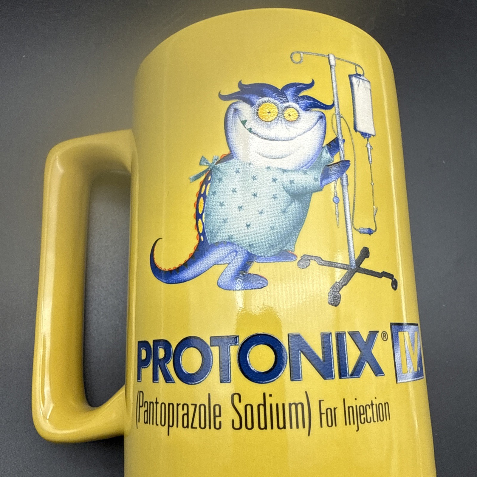 Protonix Coffee Cup Mug Heartburn Monsters Collectible Drug Rep Pharmaceutical