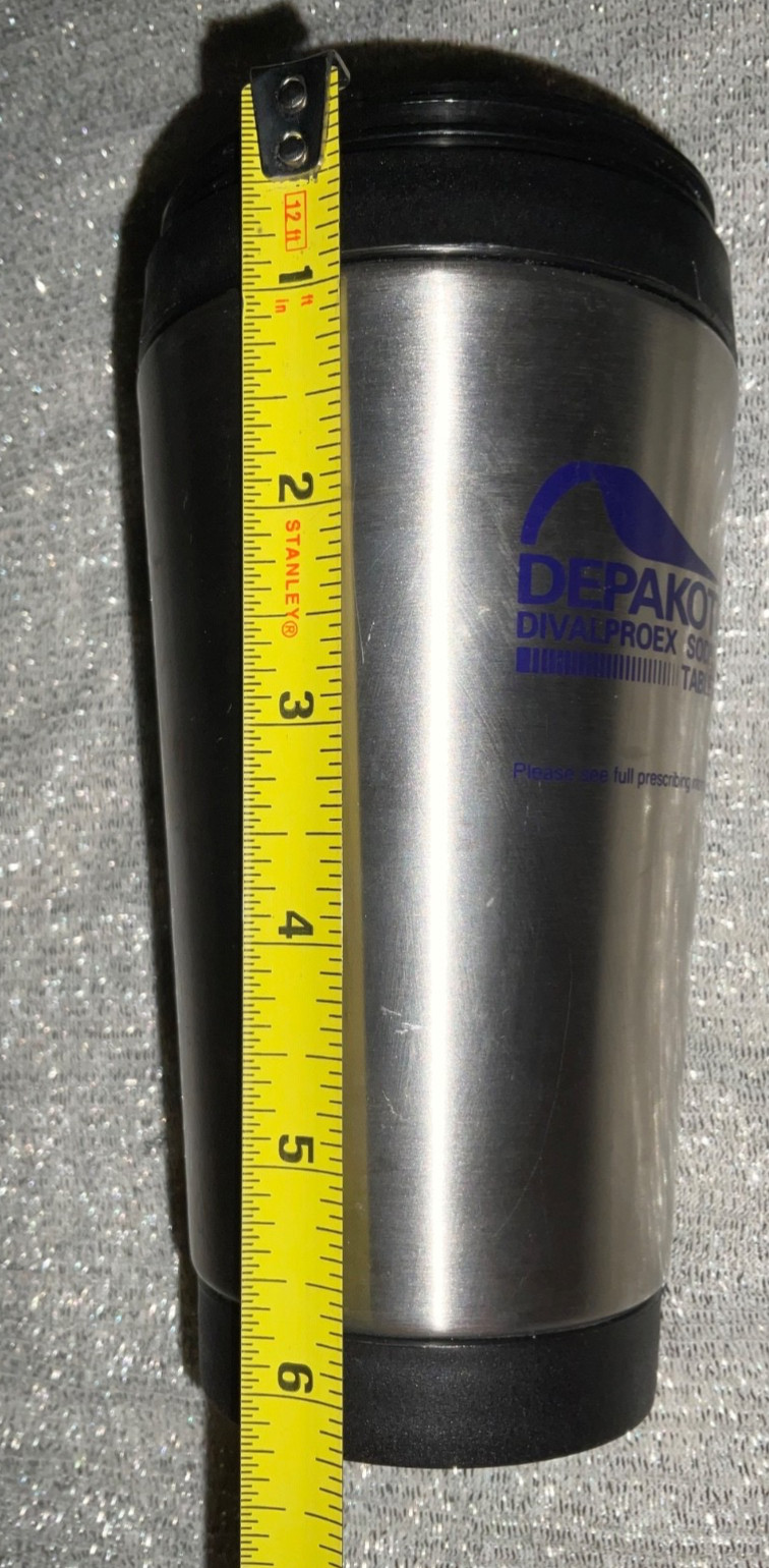 Depakote Drug Rep Tumbler Blue Travel Mug Pharma Advertising Insulated See Pics