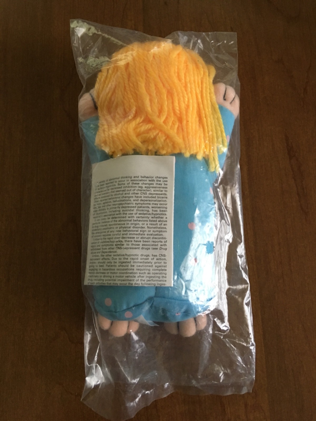 Ambien Doll new in package pharma promo