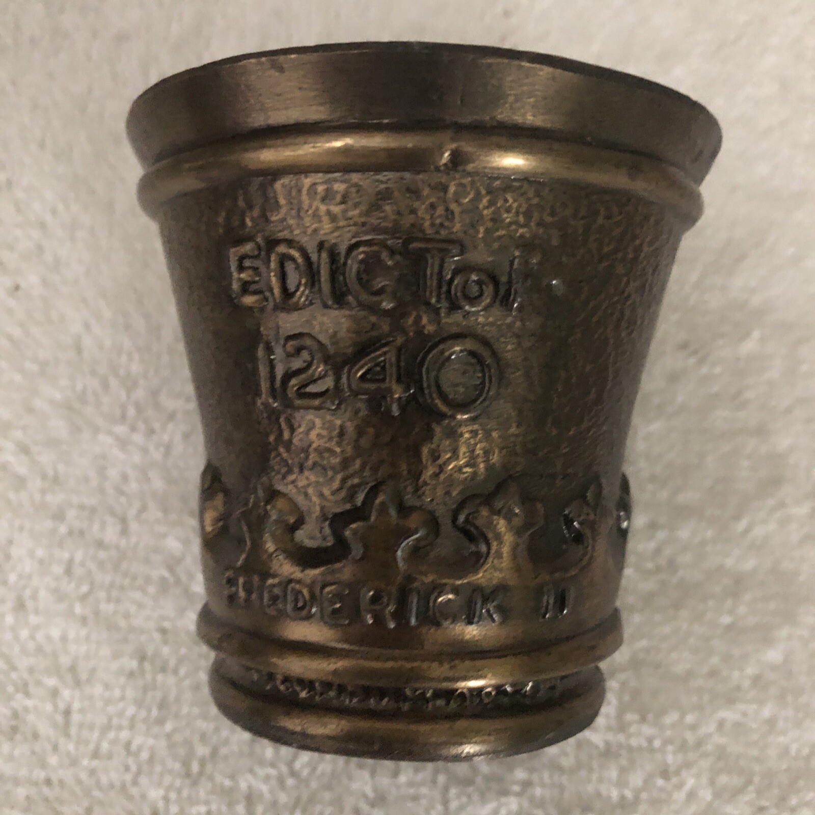 Rx Apothecary “Edict Of 1240” Frederick II, Bronze Mortar & Coricidin Pestle