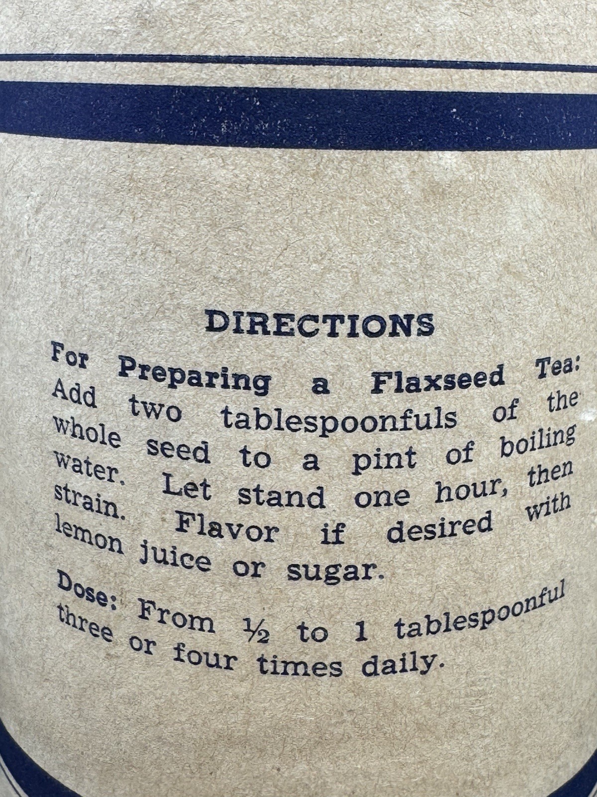 Vintage Unopened Fred Meyer Whole Flaxseed Container 8 oz Linseed USP Prop 27¢