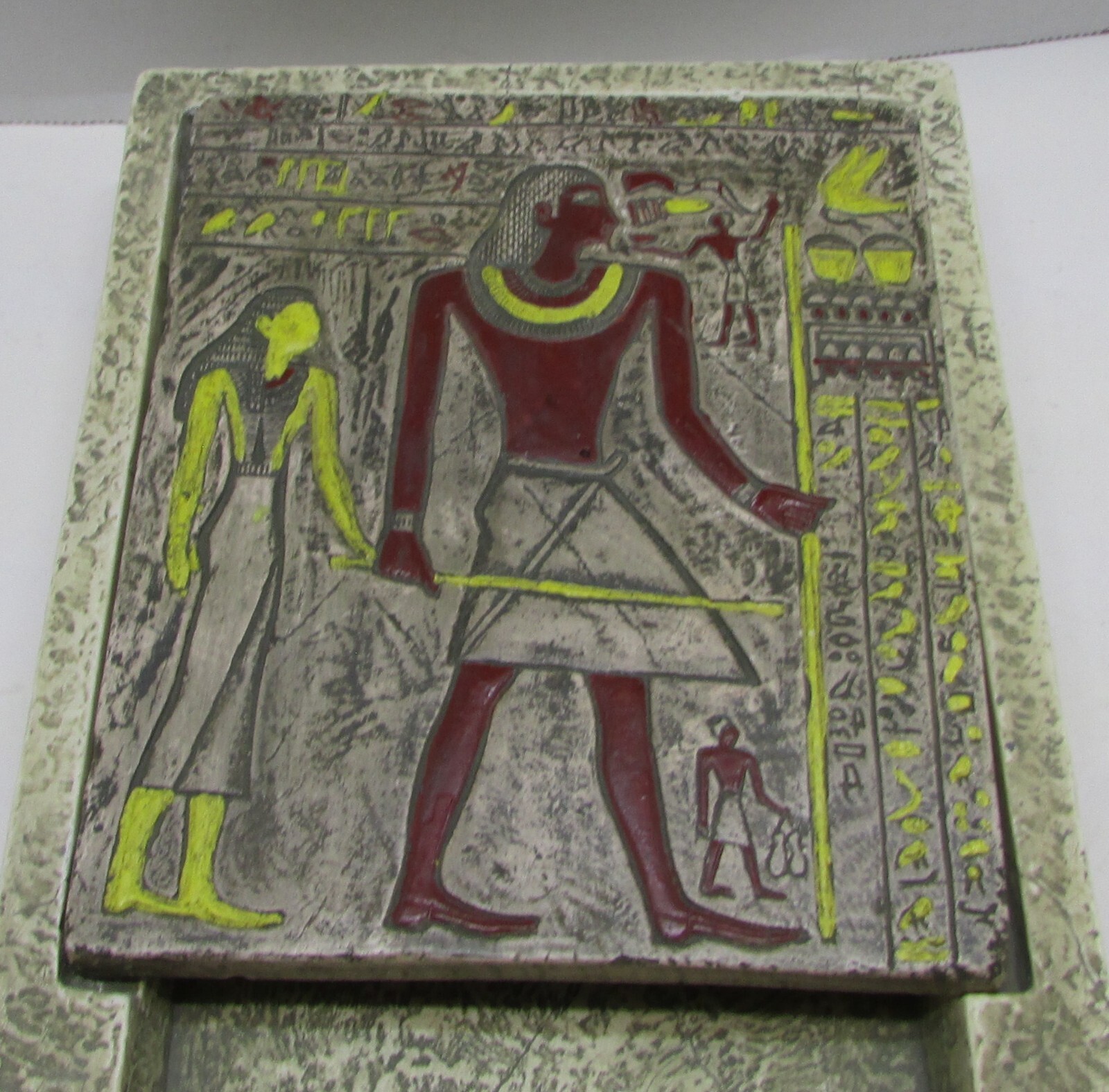 Vintage Rare Tegopen Egypt Egyptian Revival Hidden Notepad Holder Wall Wanger