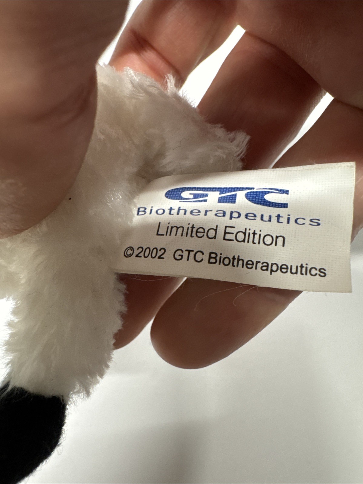 2002 GTC Biotherapeutics Promotional Plush Goat Biotech History Transgenic Rare