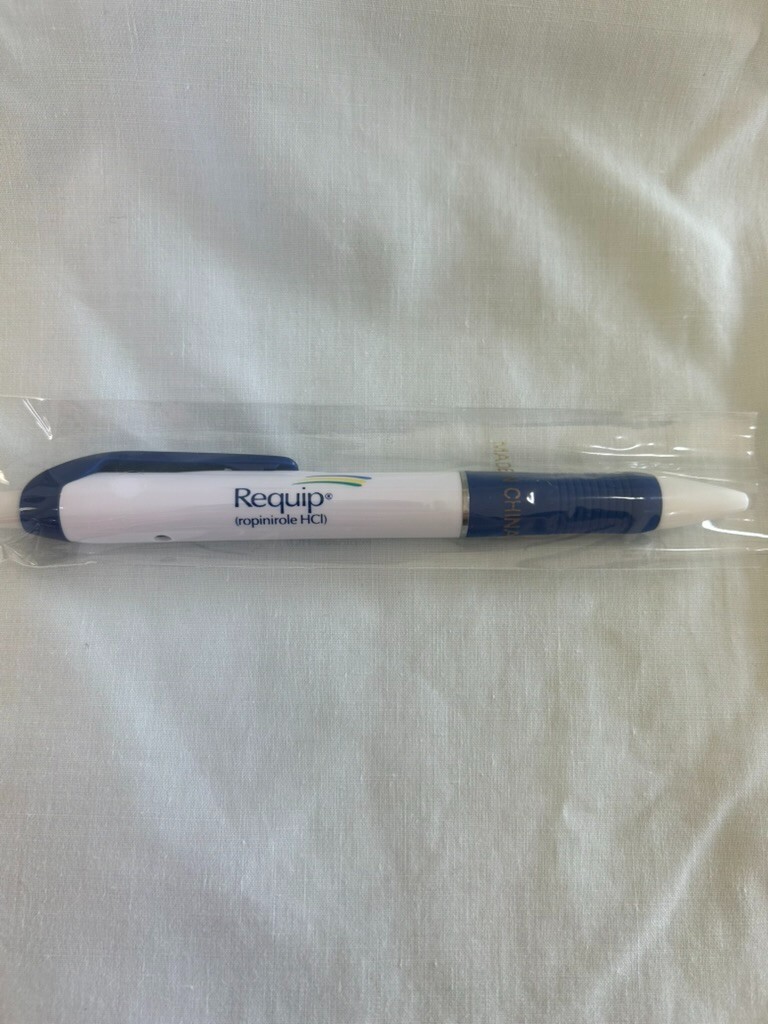 5 Vintage Requip Uni-Ball Pens – Pharma Promo Samples – 1980s – New in Sleeve