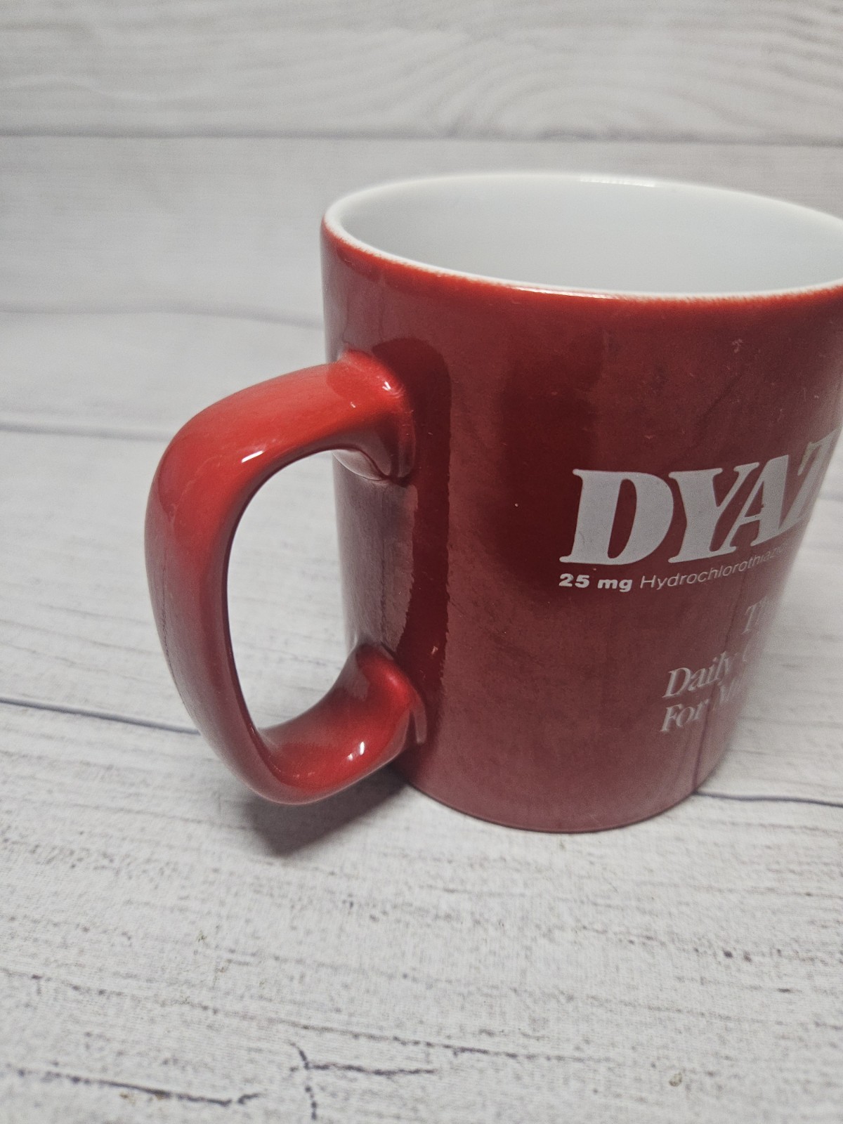 DYAZIDE Pharmaceutical Drug Rep Promotional Mug Coffee Cup-Red-RARE! – England