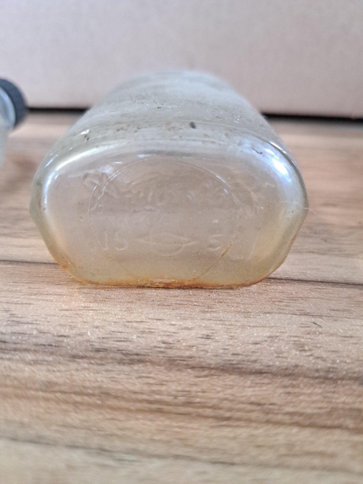 vintage apothecary pharmacy bottles clear glass. 4oz and 3oz prescription bottle