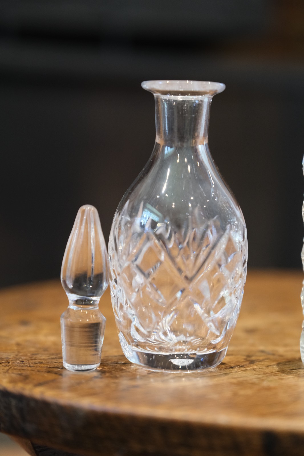 Vintage Cut Glass Scent Bottles & Apothecary Jar Group of 3