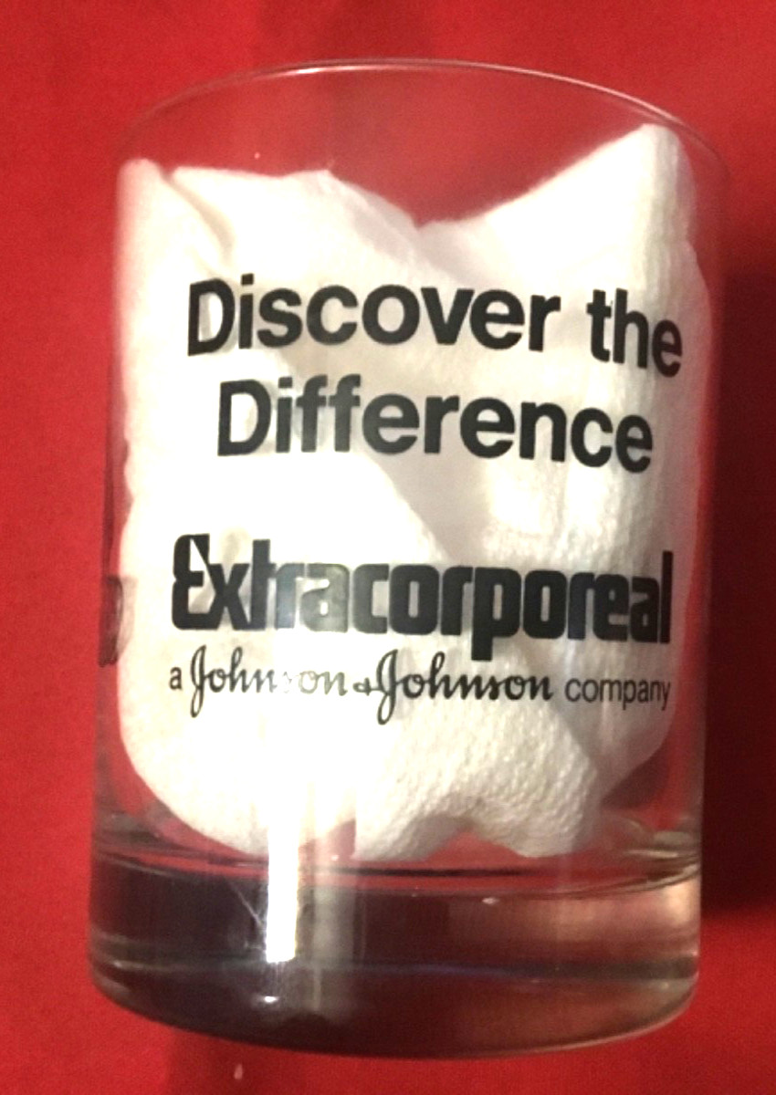 Extracorporeal Hancock Low Pressure Fixed Heart Valve Cocktail Glass Johnson