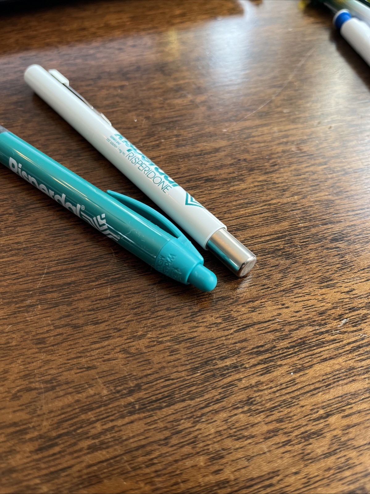 Risperdal Pen Lot Medical Drug Rep Pharmaceutical Working Teal White Rare Metal