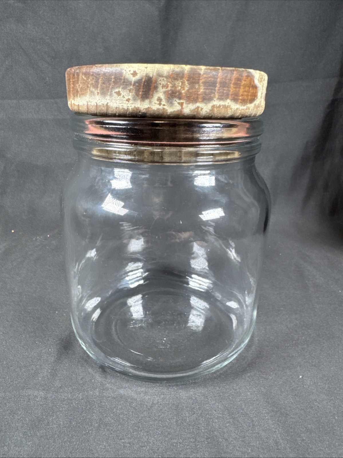 ✨RARE Drug Rep Humulin Clear Glass Canister Jar Pharmaceutical Container Holder✨