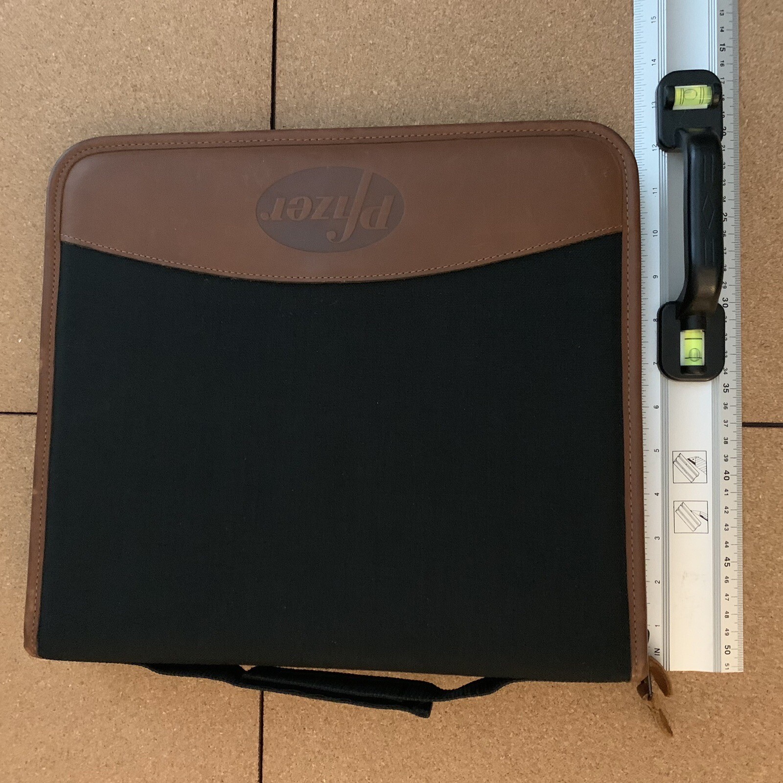 Pfizer Drug Rep Leather and Canvas Planner Folder Notebook Organizer RARE