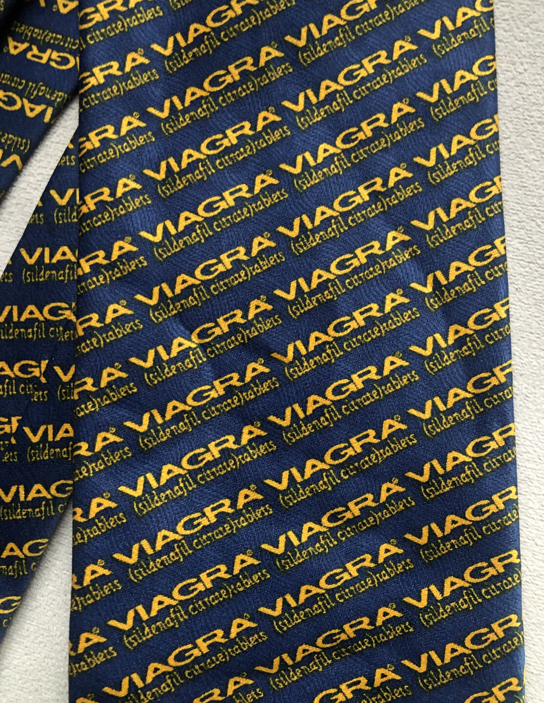 Pharmaceutical Drug Rep Viagra Silk Neck Tie