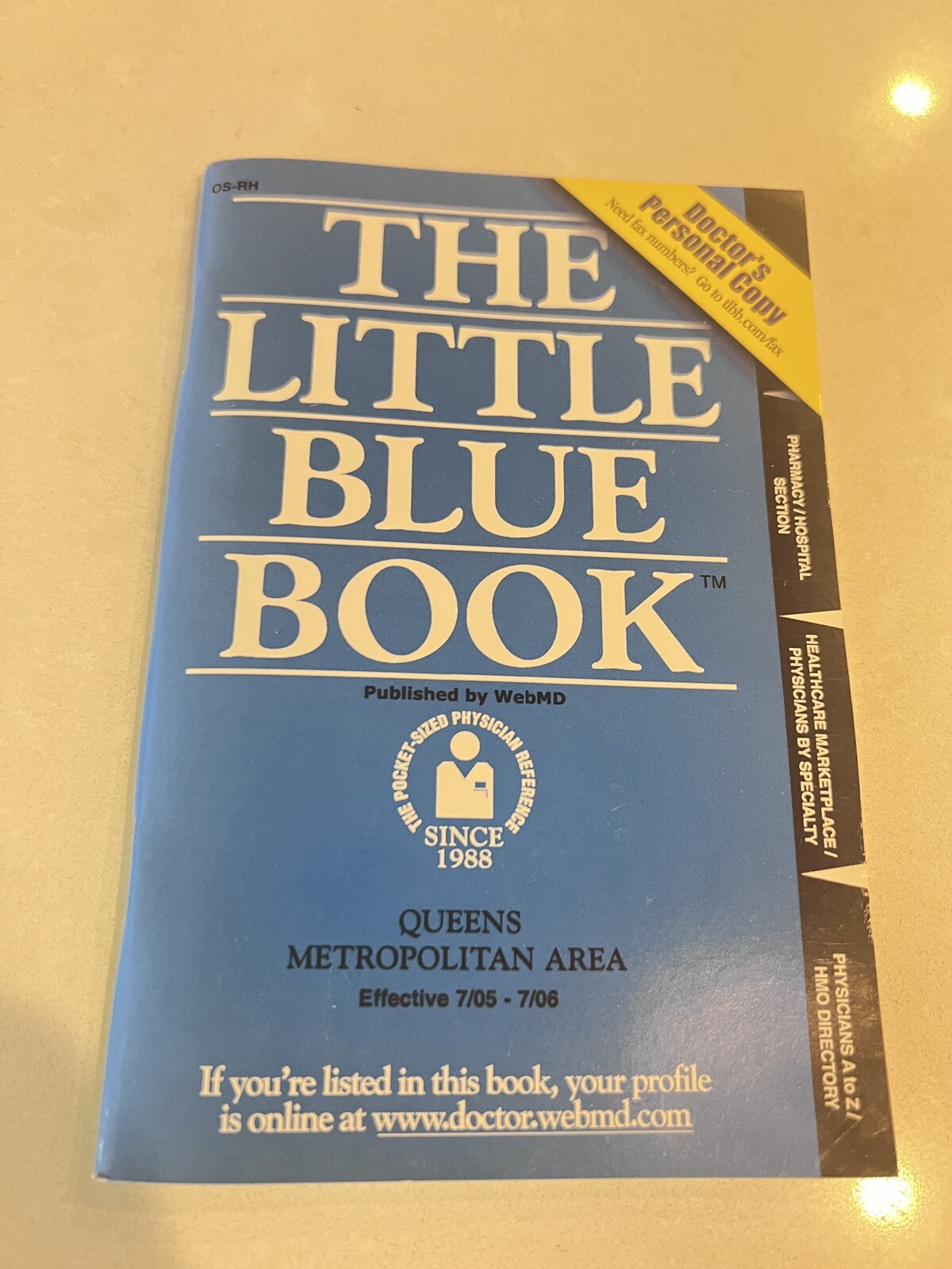 Mobic PHARMACEUTICAL DRUG REP promotional item Little Blue Book for MD. New!