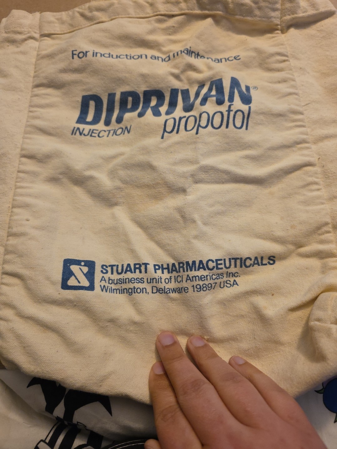 Vintage Diprivan Propofol Tote Bag Pharmaceutical Advertising See Pics! DIP #2