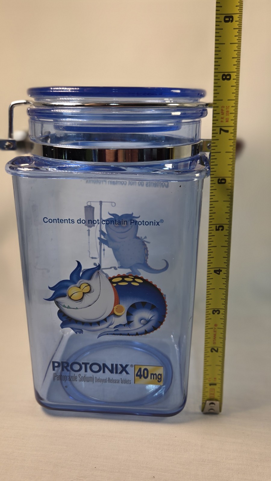 Protonix Pharmaceutical Advertising Cannister And Bean Bag Plush