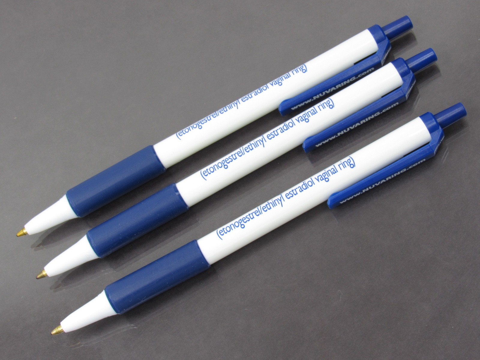 Lot of 3 NuvaRing Estradiol BIC PENS Drug Rep Pharmaceutical Promo Advertising