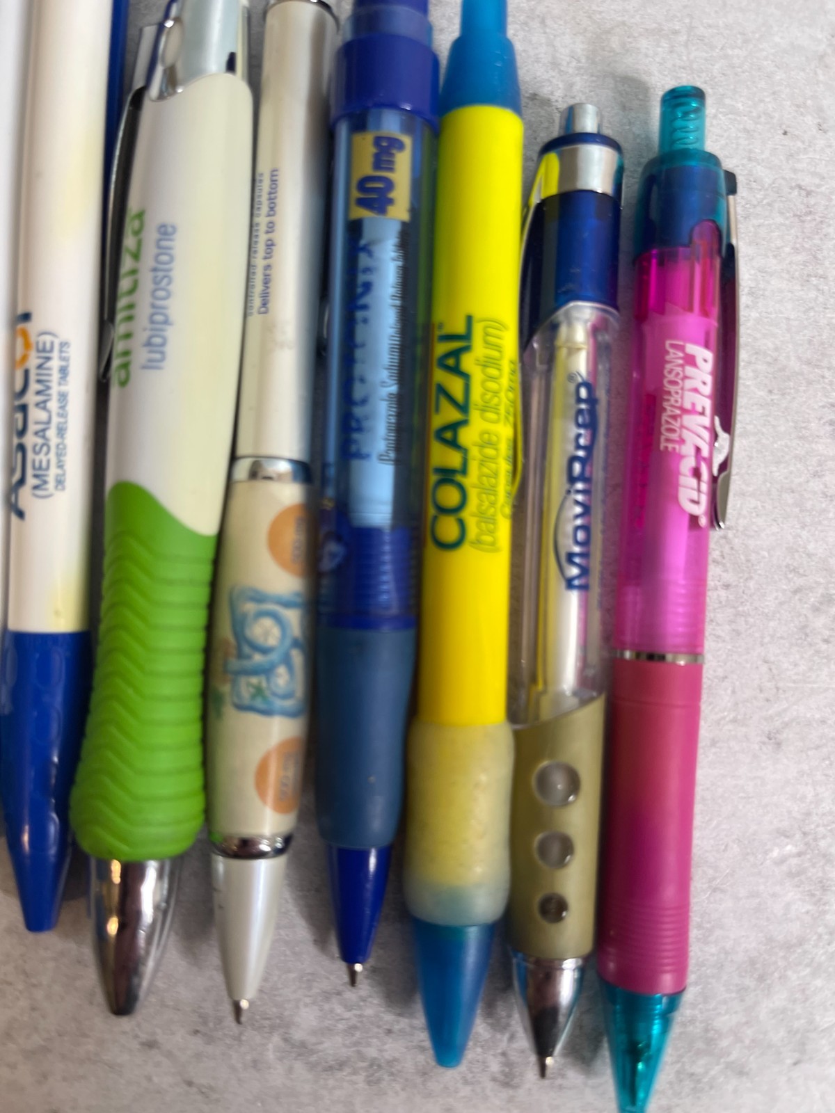 Nine Pharmaceutical Collectible Pen Lot Of 9 Pharma Drug Rep Lipitor prevacid