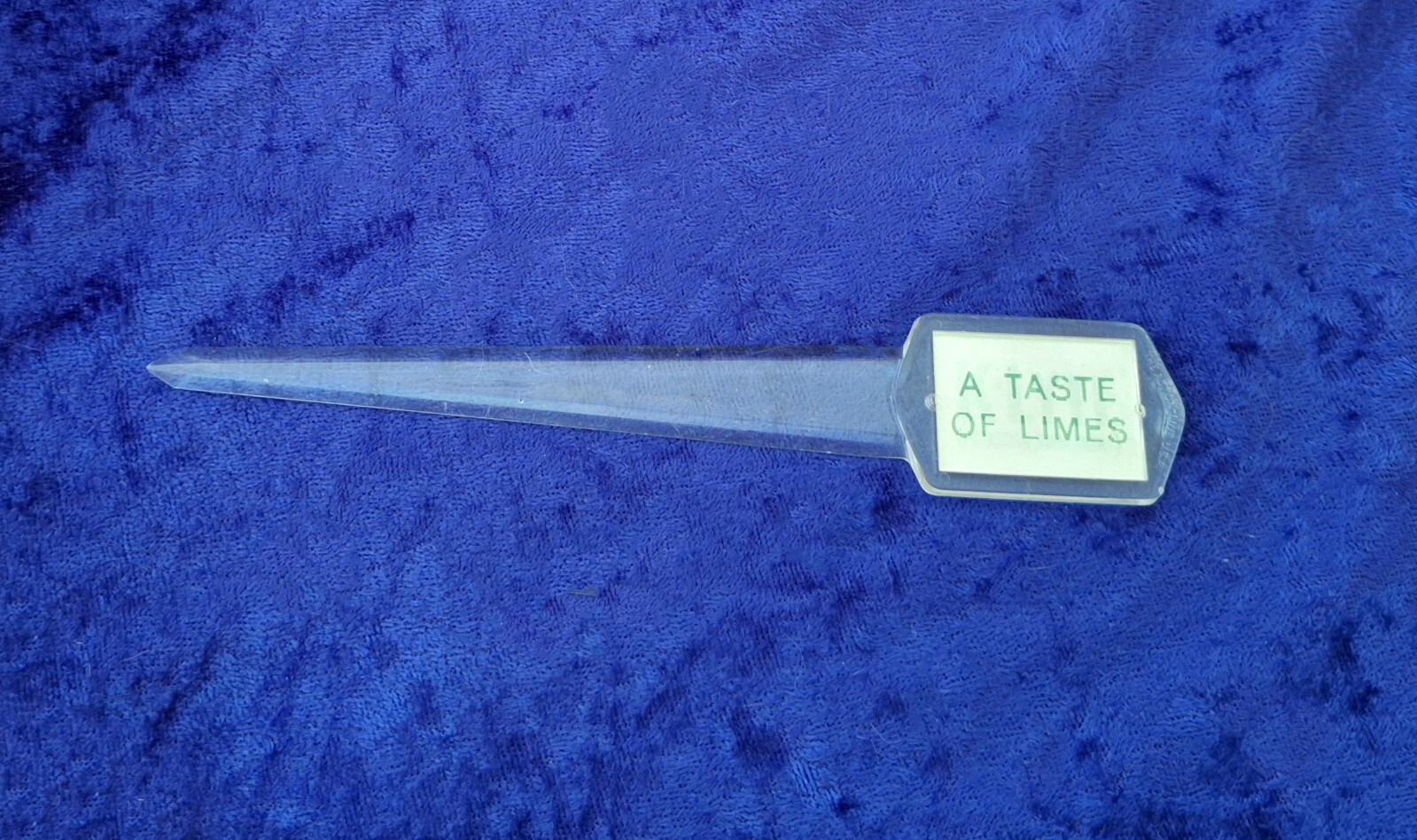 K-Lyte A Taste of Lime Mead Johnson Clear Letter Opener Pharmaceutical Drug Gift