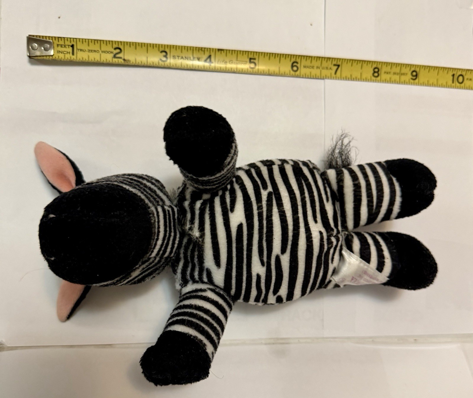 Zithro Zebra Plush Toy Drug Rep Pharmaceutical Promo Medical Advertising 1999 FS