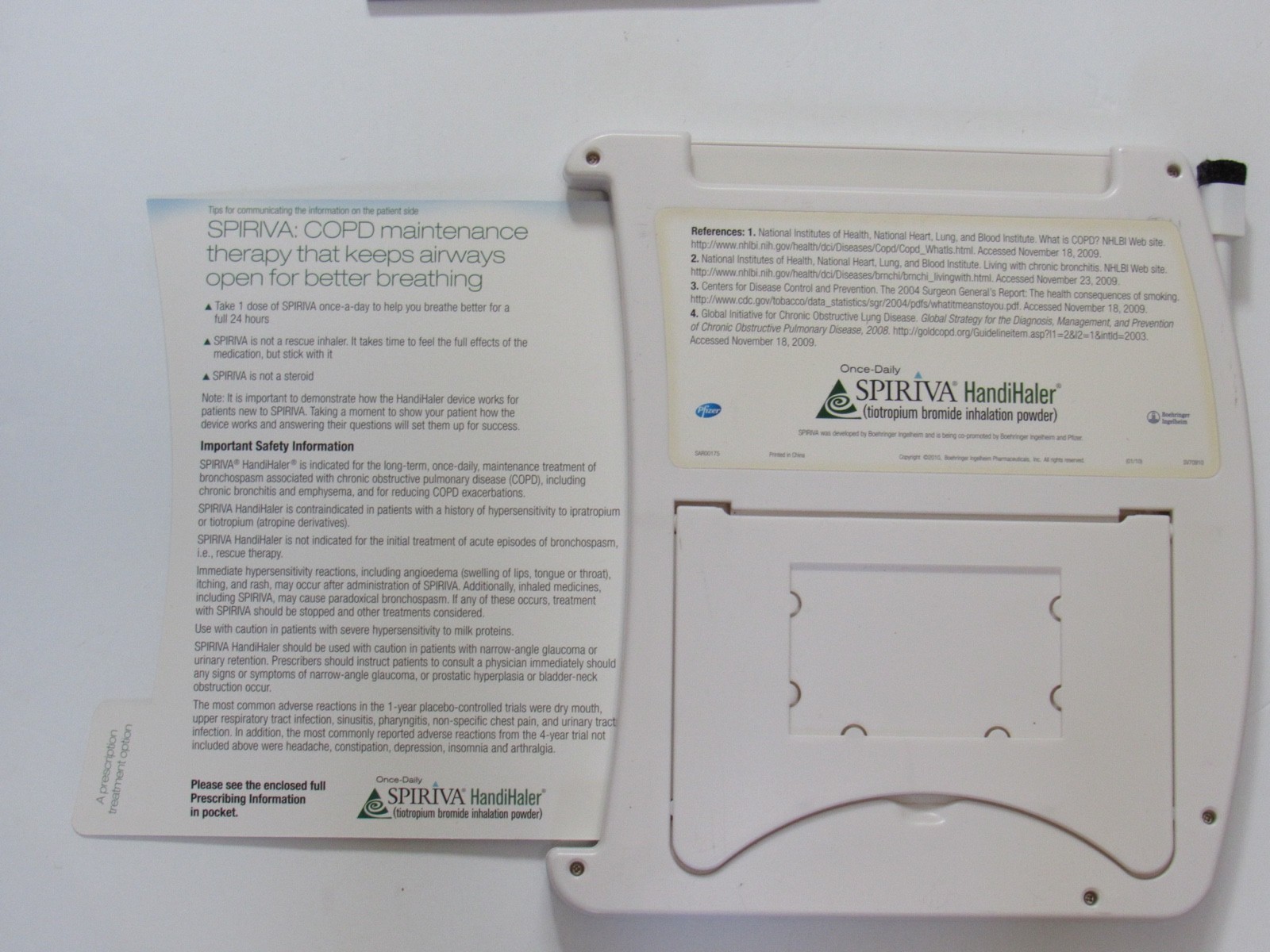 Spiriva COPD Medical Office Display Teaching Aid Drug Rep Pharmaceutical Promo