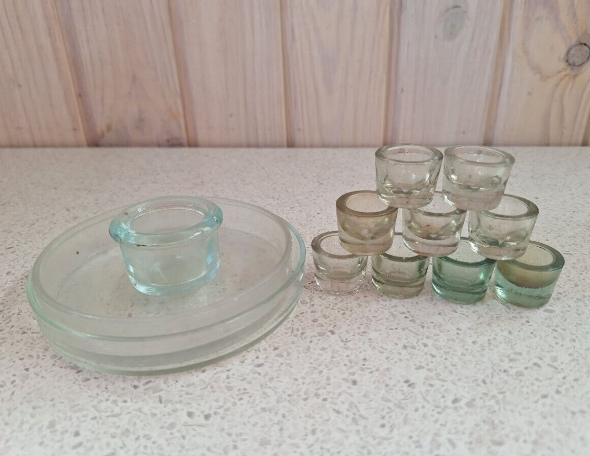 Small Medical Cup Measure, Petri Dishes, Chemical jar, Laboratory glassware 12pc