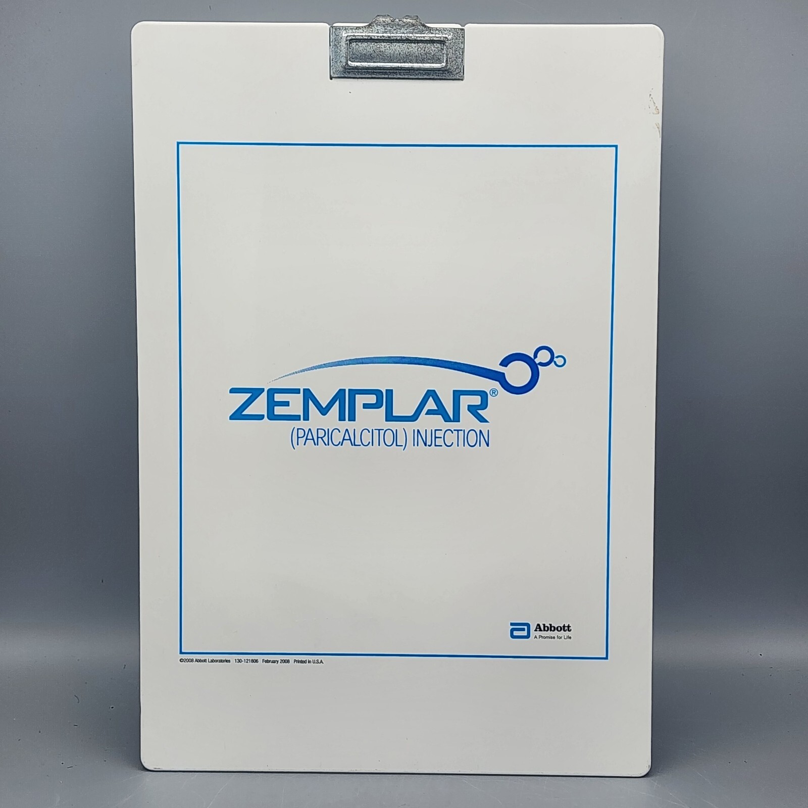 Vintage Clipboard Zemplar 2008 Pharmaceuticals Drug Rep Promotional Item